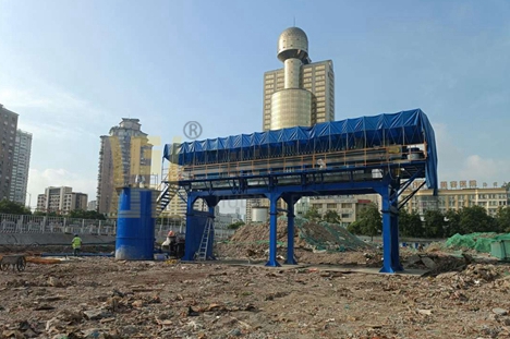 浙江省800平方高架模塊式壓濾機使用現場