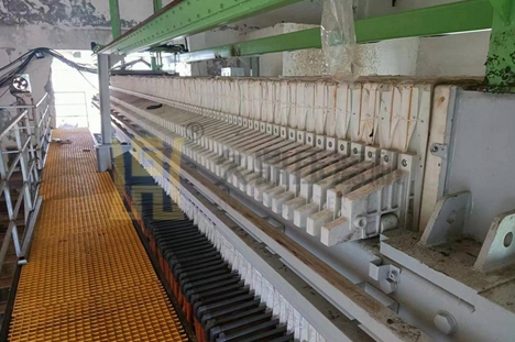 煙臺市500平方隔膜壓濾機(jī)使用現(xiàn)場